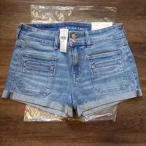 NWT American Eagle (AE) Ne(x)t Level High Waisted Denim Short Short